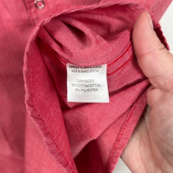 Snap Button short sleeve shirt, S, soft cotton blend Resortwear Casual Vacation - Picture 4 of 5